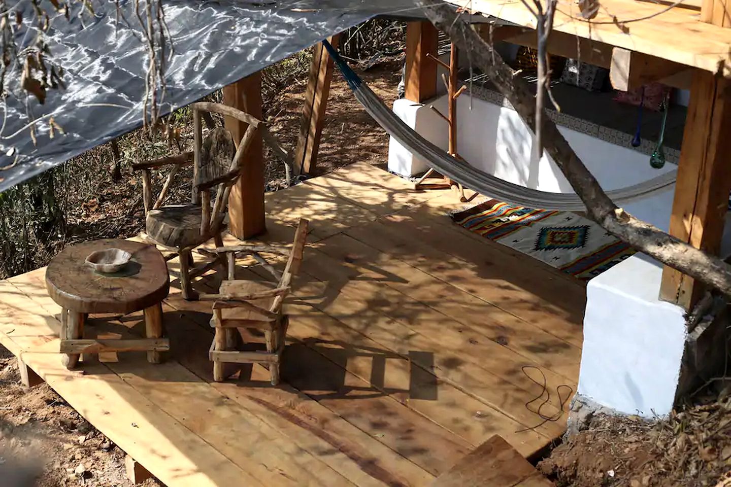 Beach hut accommodation for glamping in Mexico