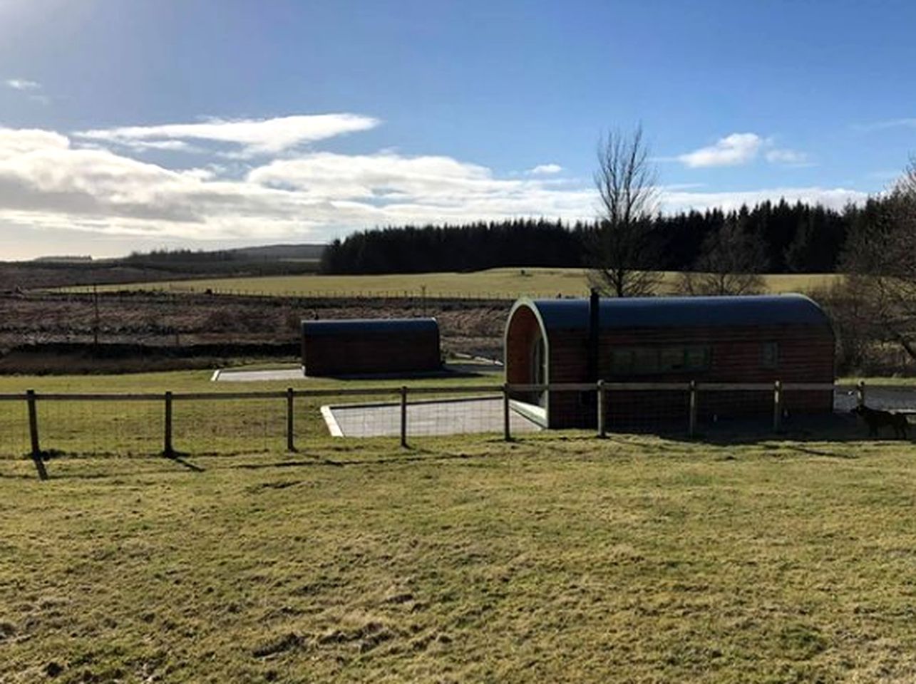 Luxury camping pod for glamping in Scotland