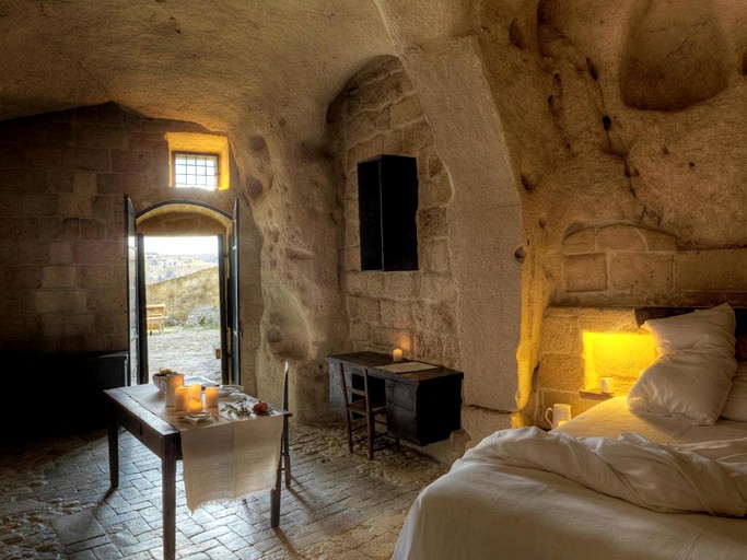 Unique Cave Rental with Deluxe Tub in Medieval Village of Basilicata Region | Caves (Matera, Basilicata, Italy)