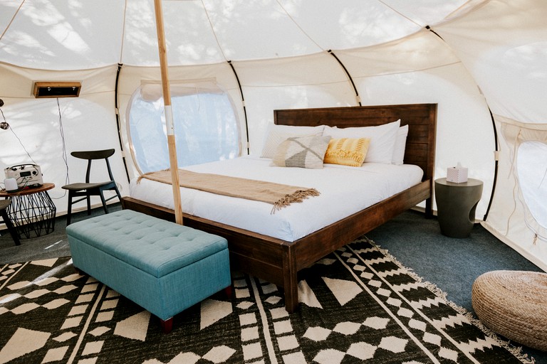 Glamping in Texas at this Cozy Bell Tent for Two