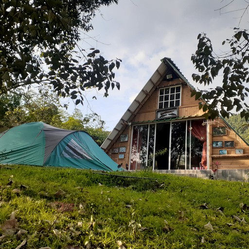 A Frame Cabin for a Unique Eco Glamping Experience with Natural Pool and Jacuzzi, Nocaima, Colombia