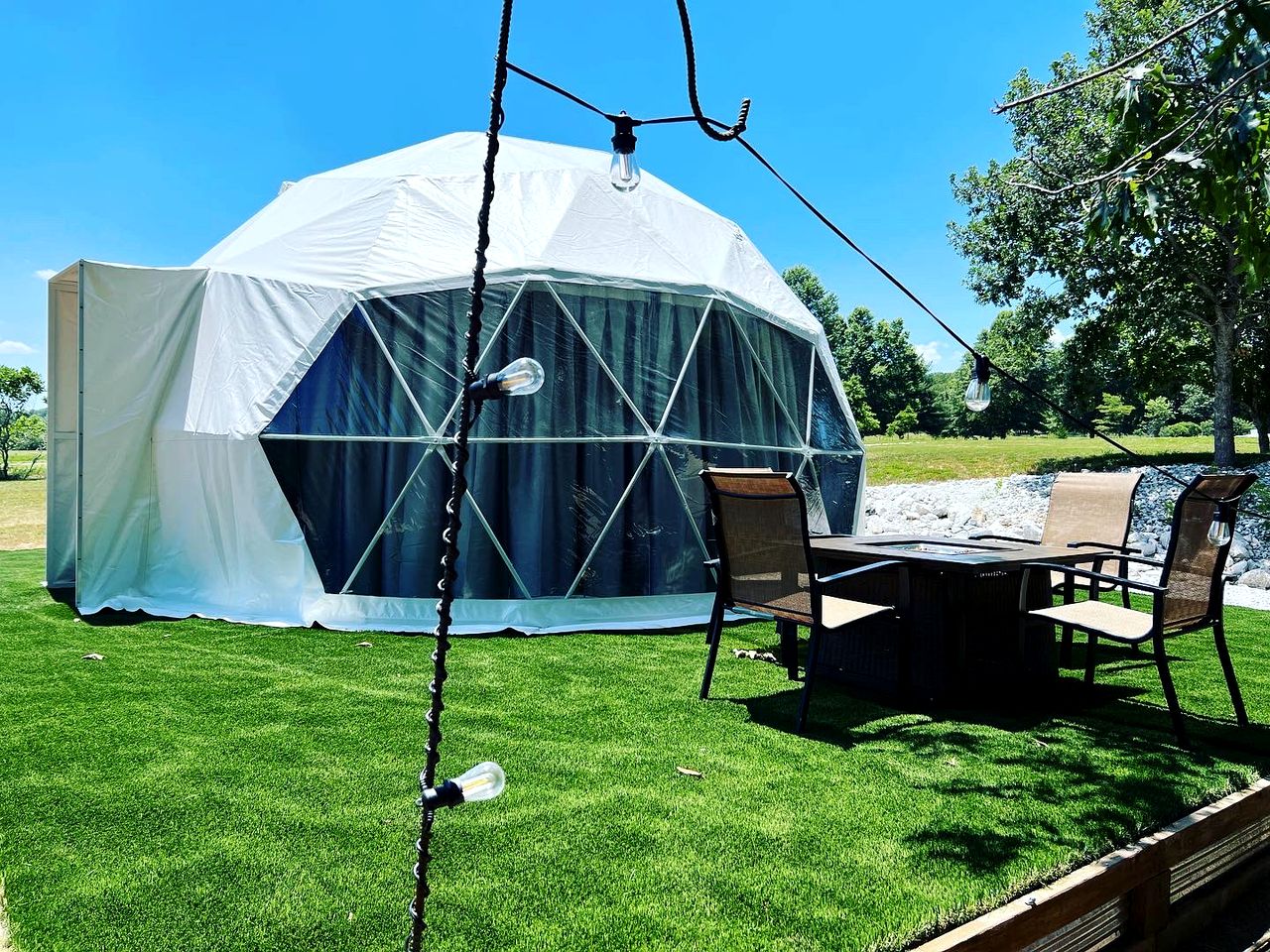 Riverfront Cozy Dome with Patio and Fire Pit in Missouri