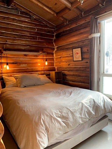 Log Cabins (Canada, Lac des Plages, Quebec)