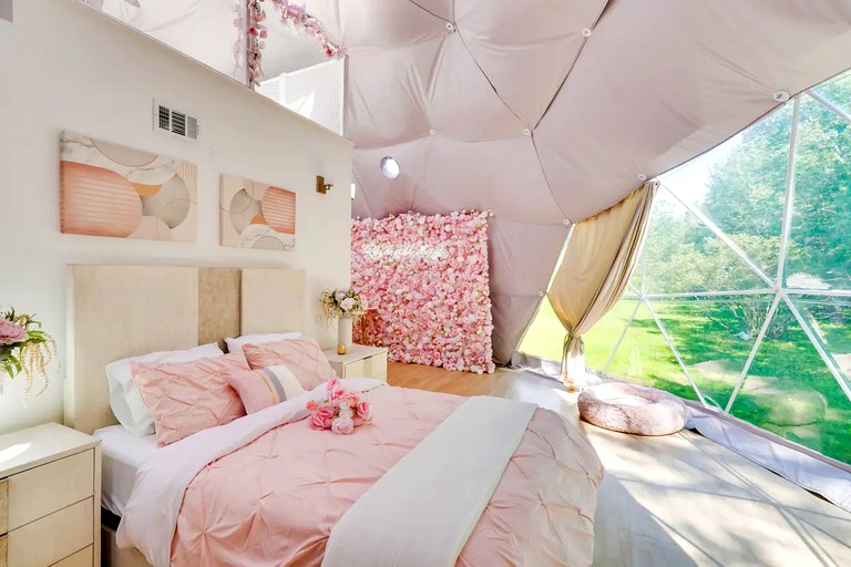 Pet-Friendly, Peaceful, Pink Dome Experience Perfect for Glamping Escapes in the Southern Catskills, New York