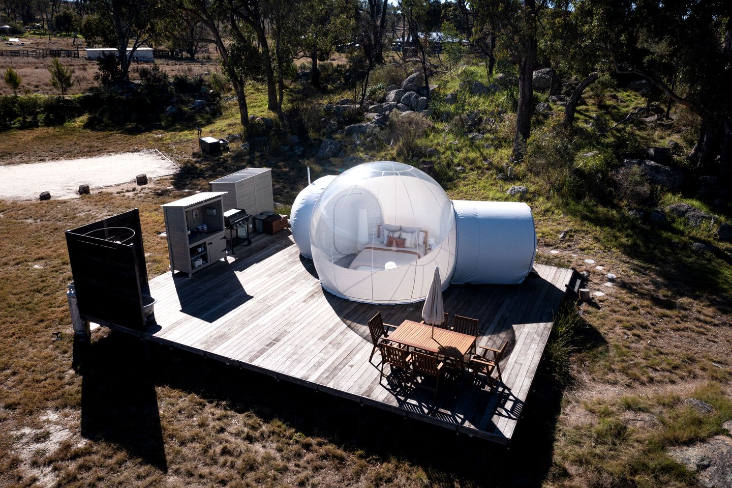 Off-Grid Luxury Romantic Bubble with Breathtaking Outdoor Space in NSW