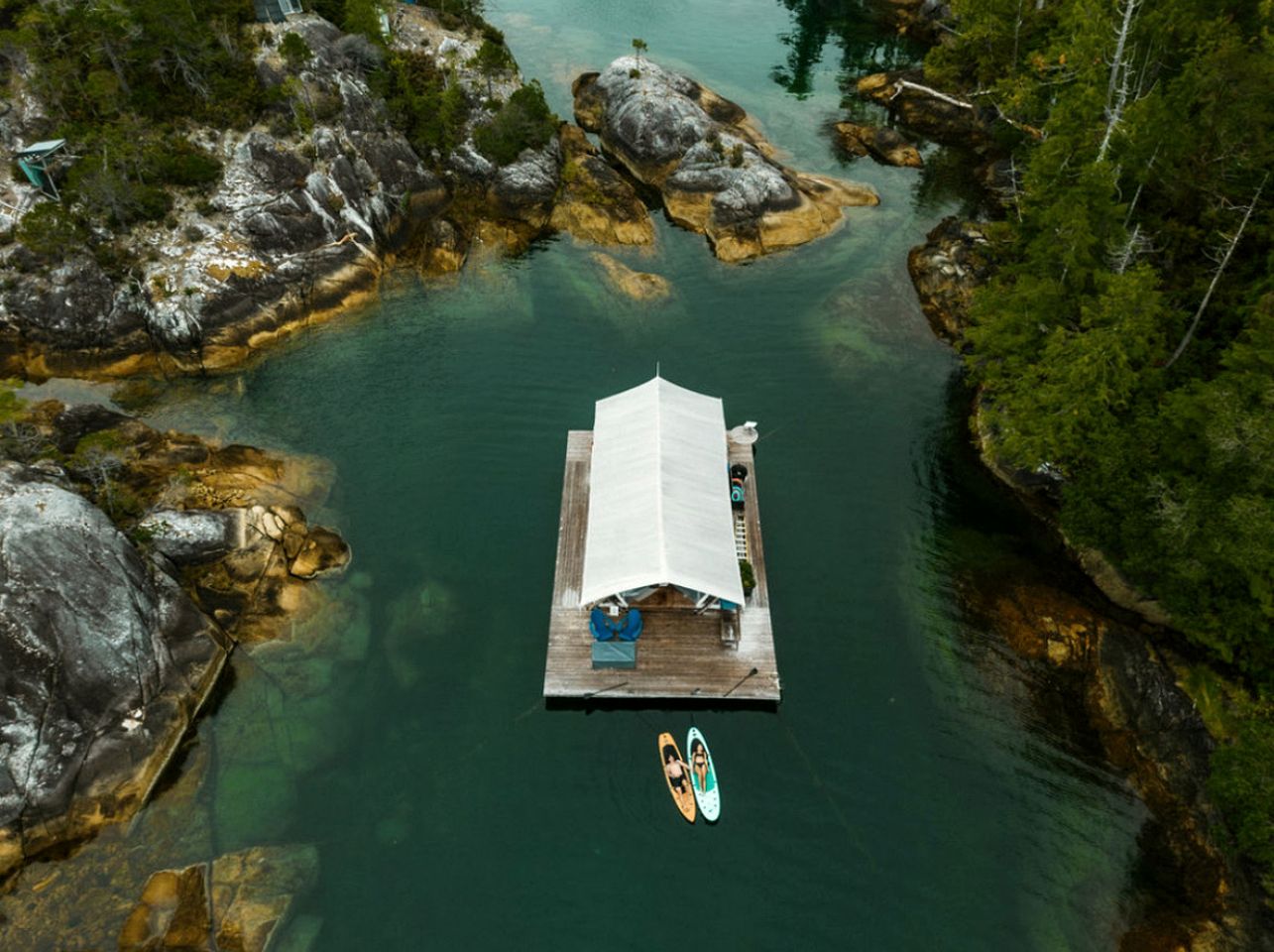 Spectacular Floating Safari Tent Fully Equipped Perfect for a Luxury Getaway in British Columbia