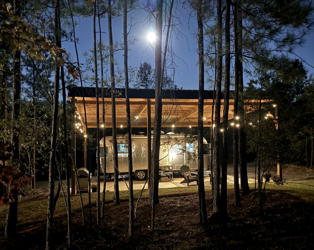 Modern Equipped Airstreams with Deck and Fire Pit Perfect for a Unique Getaway in SC