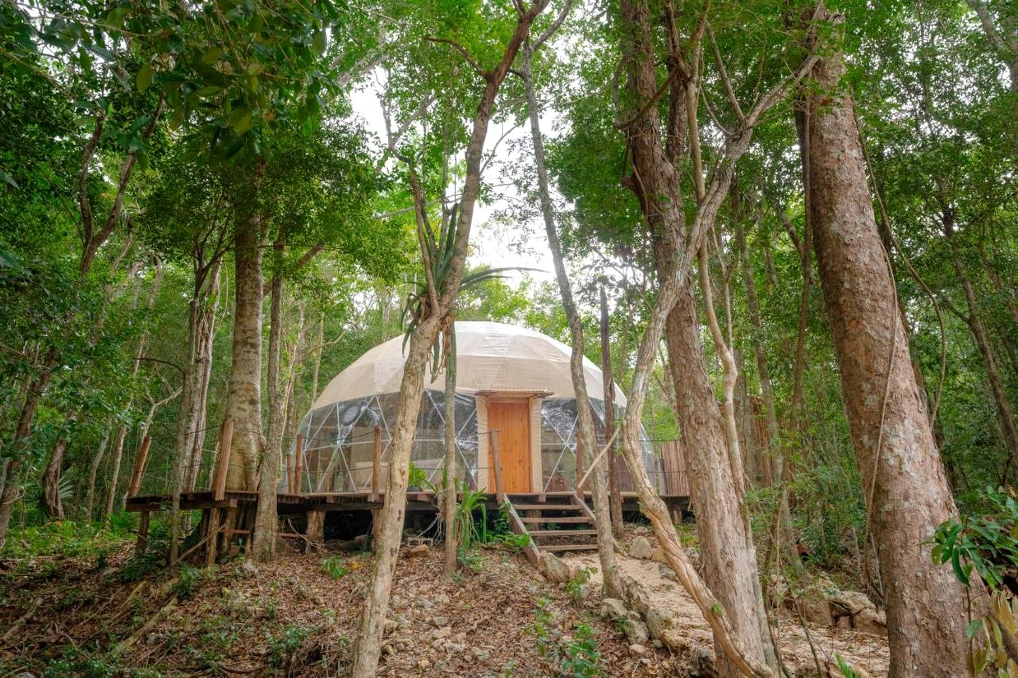 Spectacular Luxury Family Dome with Lofted Interior and Outdoor Bath in Mexico