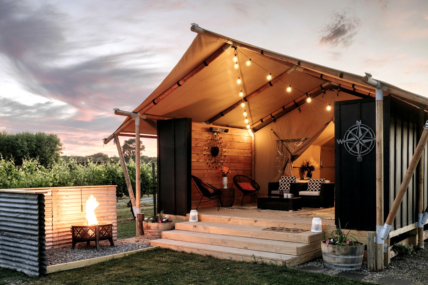 Beautiful Safari Tent on a Gorgeous Vineyard near Hastings, North Island