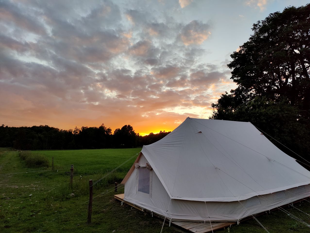 Relaxing Glamping Tent Surrounded by Nature in Bornholm, Denmark