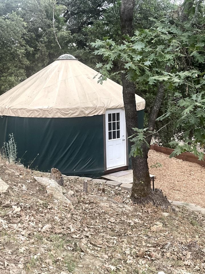 Cozy Yurt on a Hilltop Camping Compground for a Unique Glamping Getaway in North San Juan, California