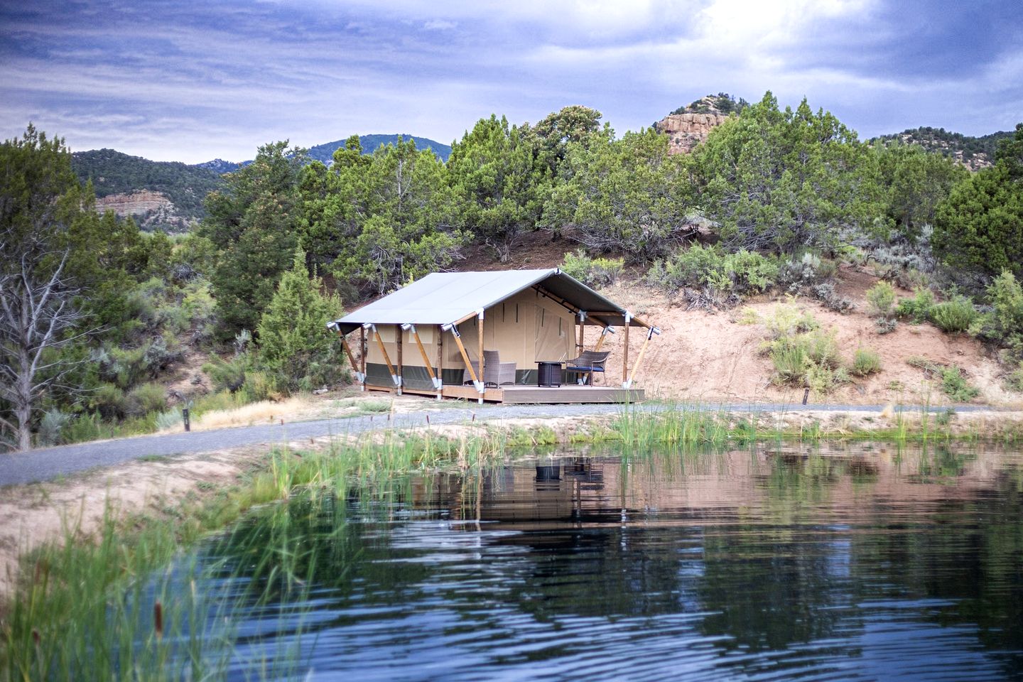 Cozy Secluded Safari Tent Surrounded by Nature with Incredible Views for a Peaceful Escape near Collbran, Colorado