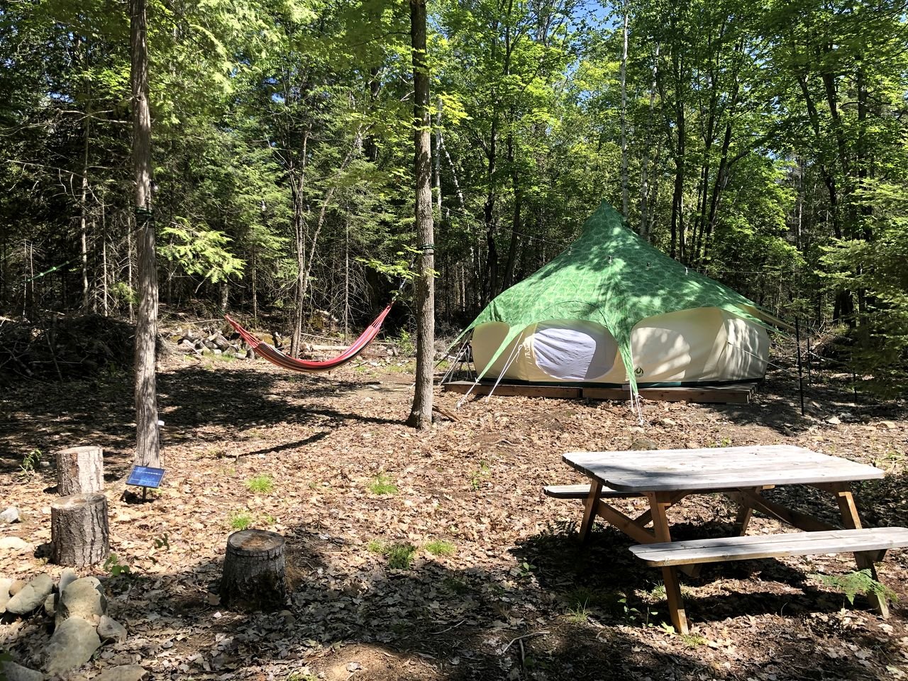 Cozy Off-Grid Canvas Bell Tent Surrounded by Nature for a Peaceful Getaway in Tehkummah, Ontario