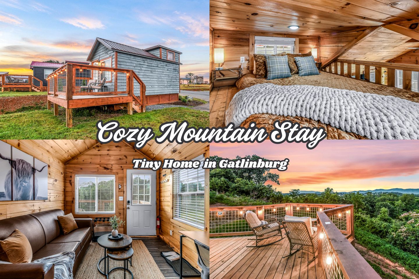Romantic Tiny House in Sevierville for a Memorable Escape near the Great Smoky Mountains in Tennessee