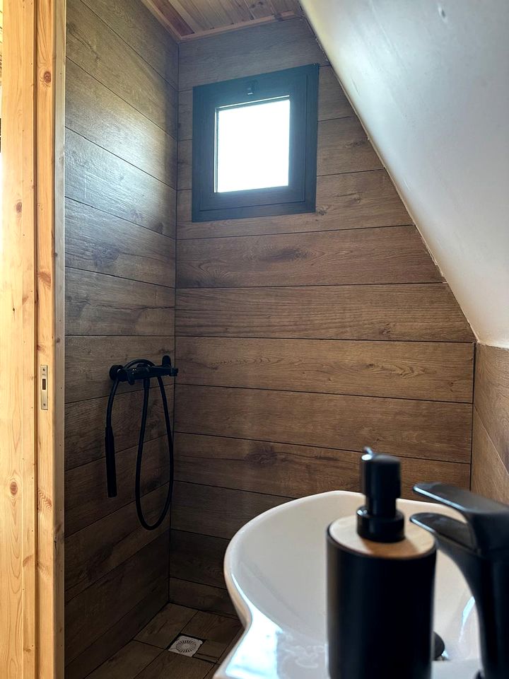 Panoramic Mountain A-Frame Cabin Retreat with Fireplace in Limassol, Cyprus