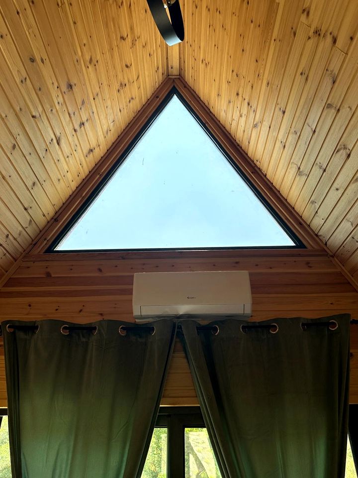 Panoramic Mountain A-Frame Cabin Retreat with Fireplace in Limassol, Cyprus