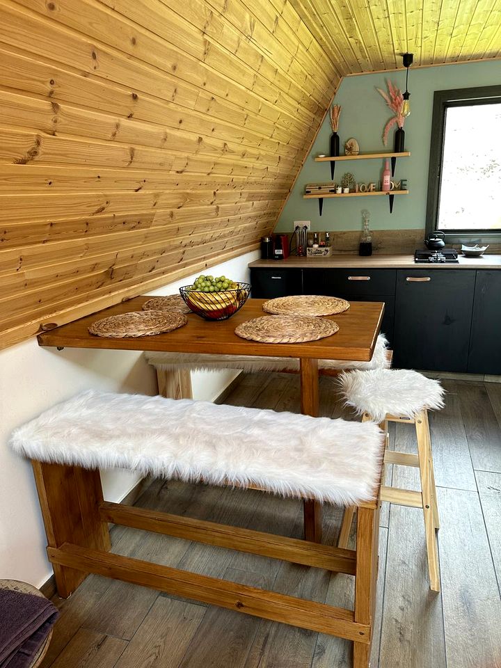 Panoramic Mountain A-Frame Cabin Retreat with Fireplace in Limassol, Cyprus