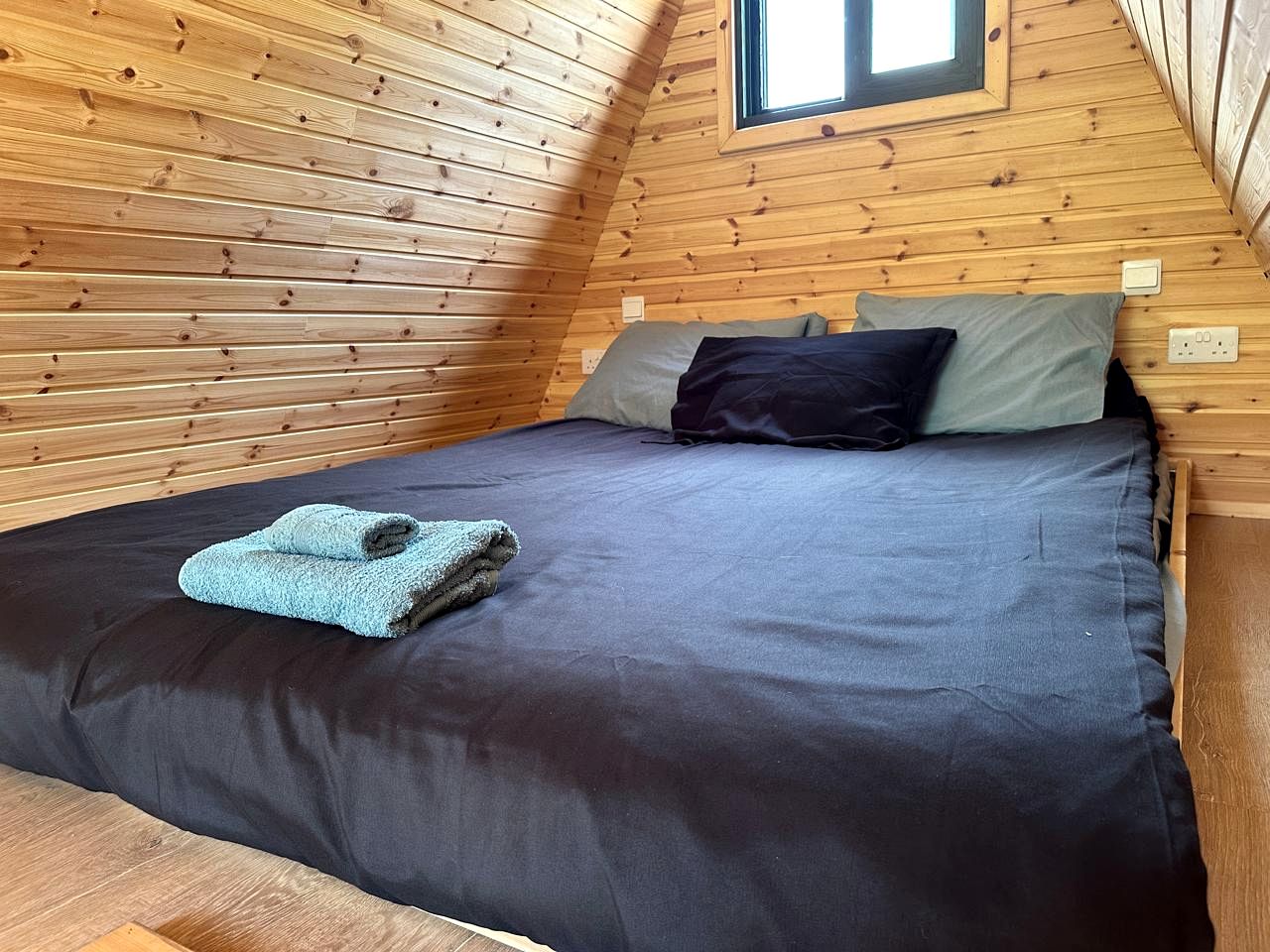 Panoramic Mountain A-Frame Cabin Retreat with Fireplace in Limassol, Cyprus