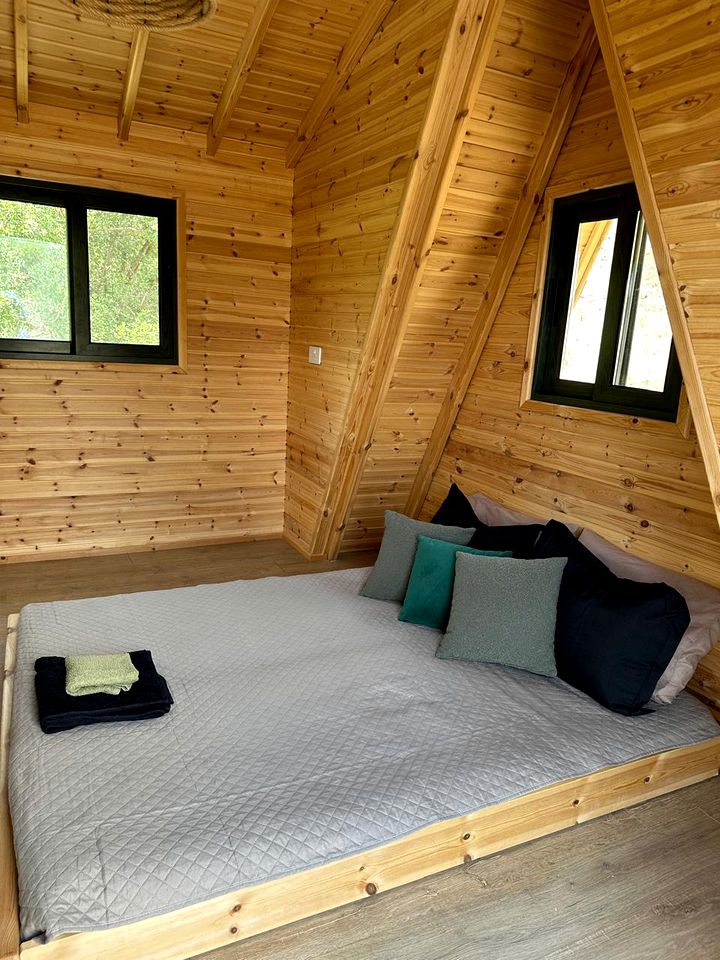 Unwind in a Warm Glamping Cabin with Serene Views & Fireside Comfort in Limassol, Cyprus