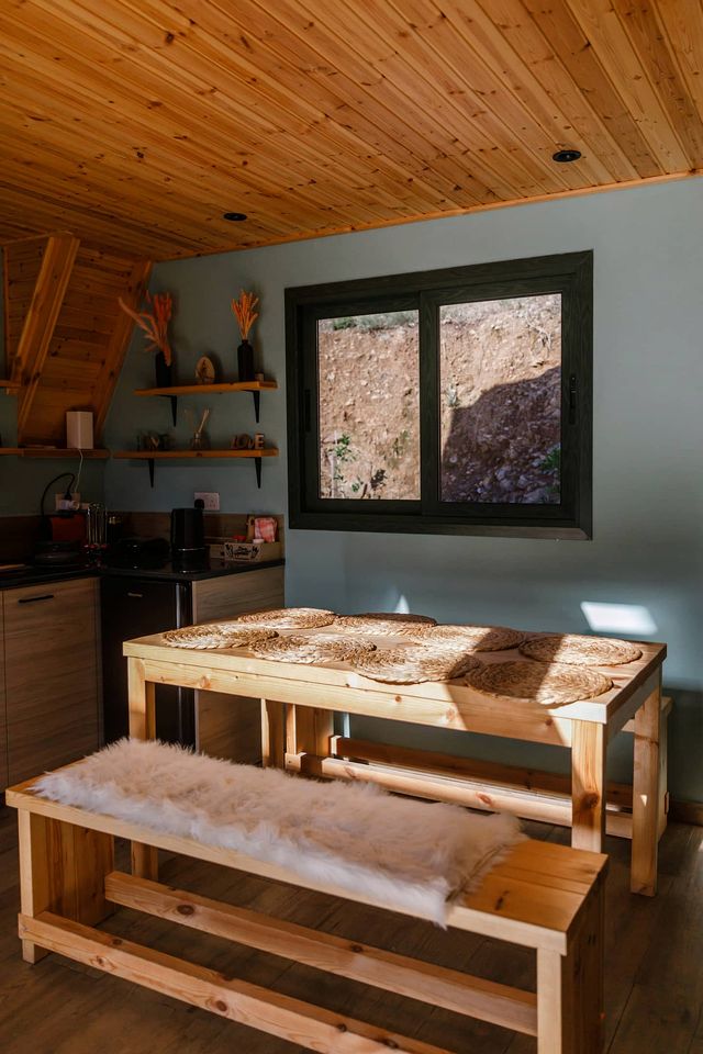 Unwind in a Warm Glamping Cabin with Serene Views & Fireside Comfort in Limassol, Cyprus