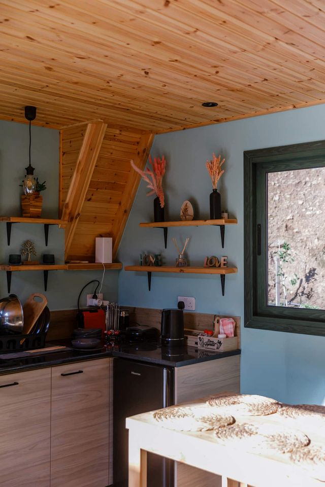 Unwind in a Warm Glamping Cabin with Serene Views & Fireside Comfort in Limassol, Cyprus