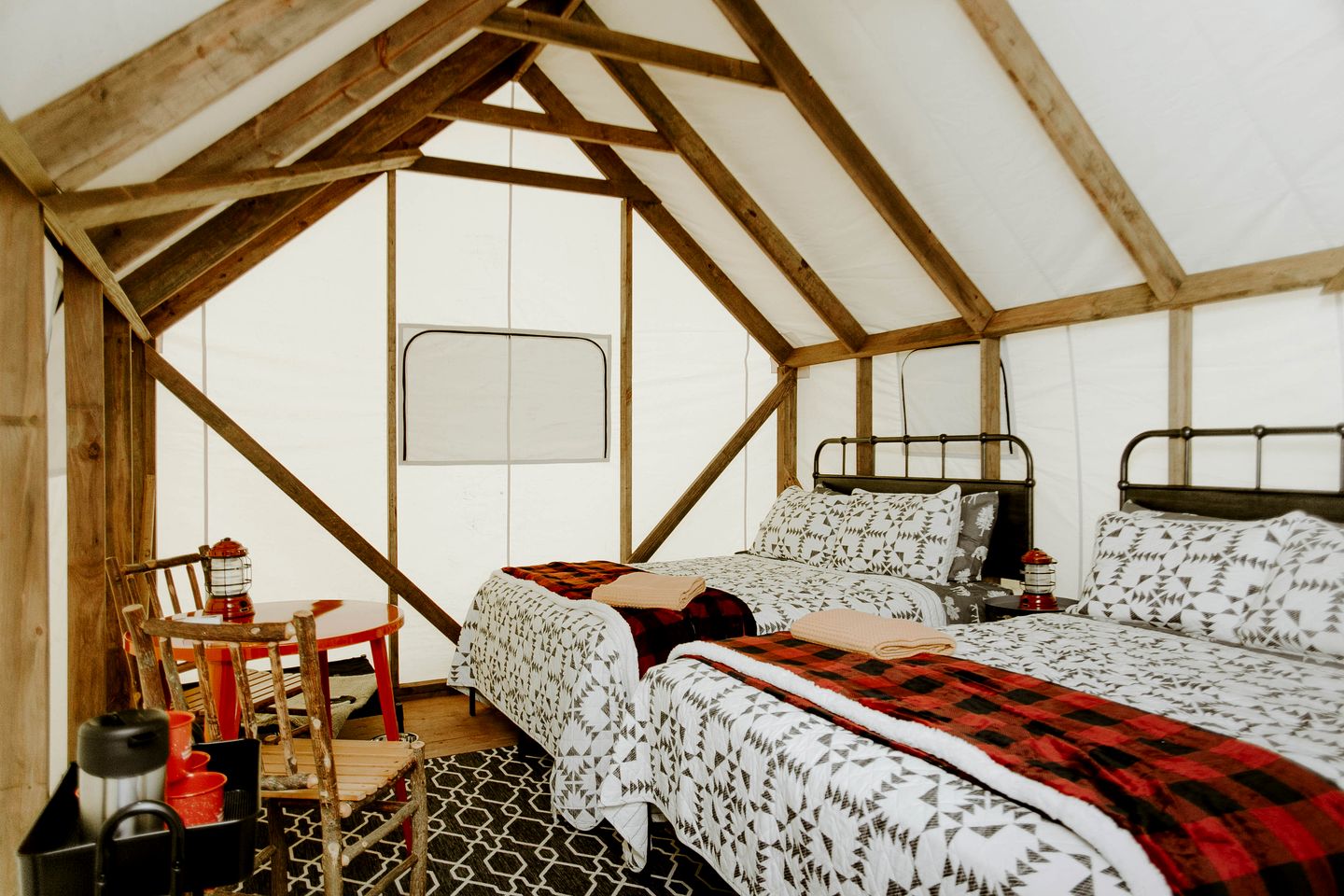 Warm and Welcoming Glamping Tent for Group Getaways in Beaver Bay, Minnesota