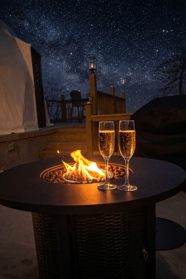 Private Woodland Geodesic Dome Retreat with Fire Pit Near Blowing Rock, Hays NC