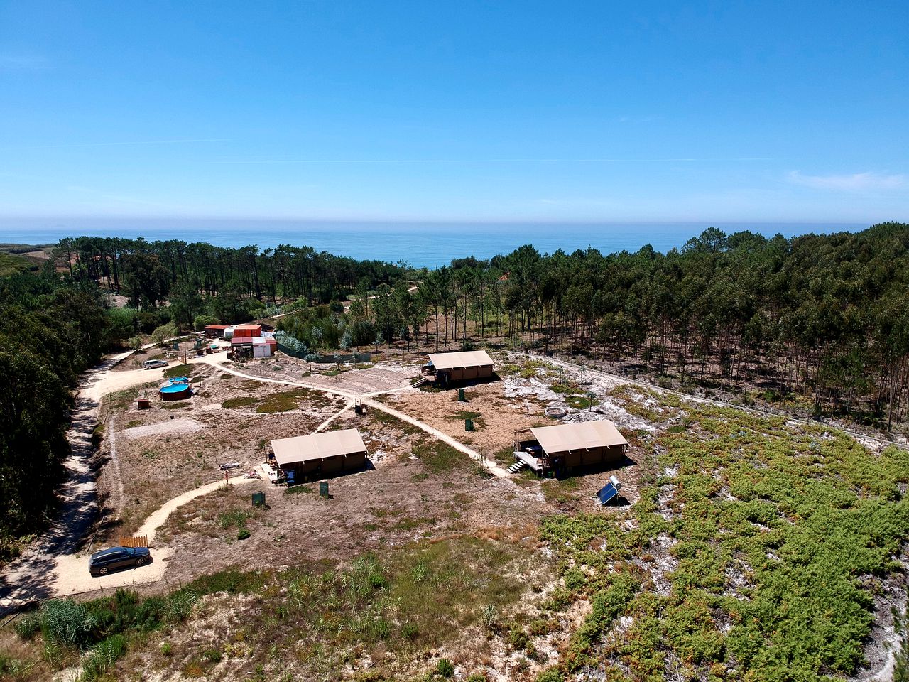 Tiendas safari (Serra do Bouro, Distrito de Leiria, Portugal)