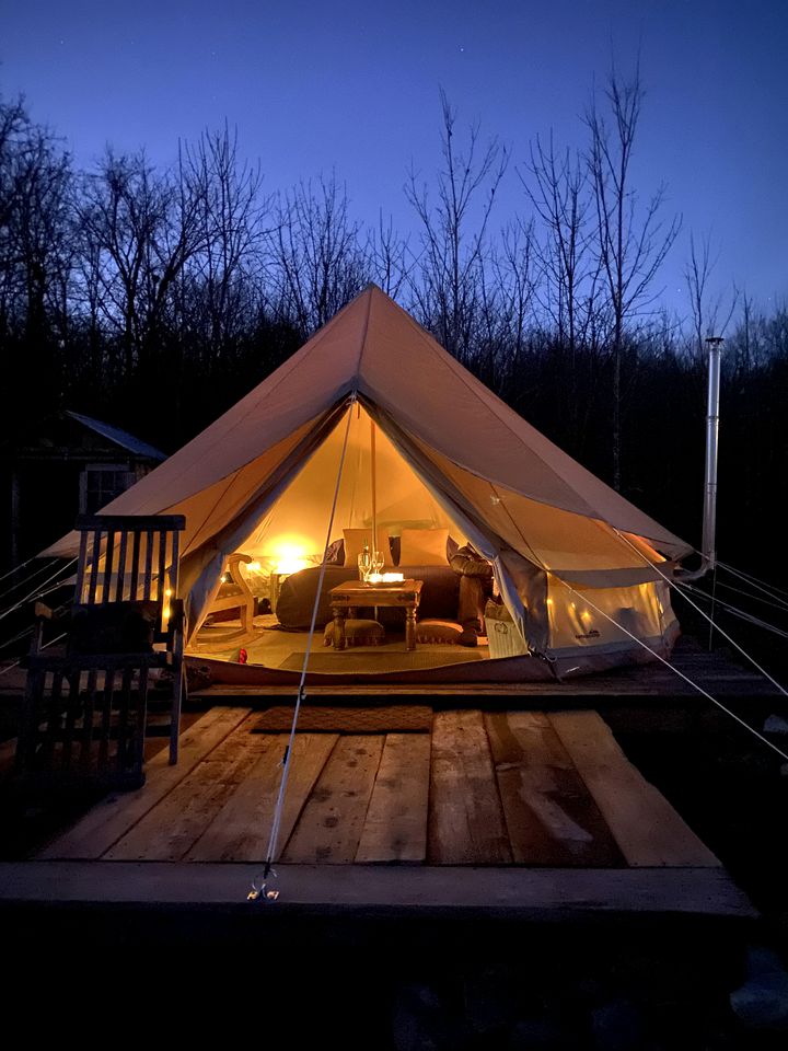 Quebec Bell Tent for Farm Glamping near the Adirondacks