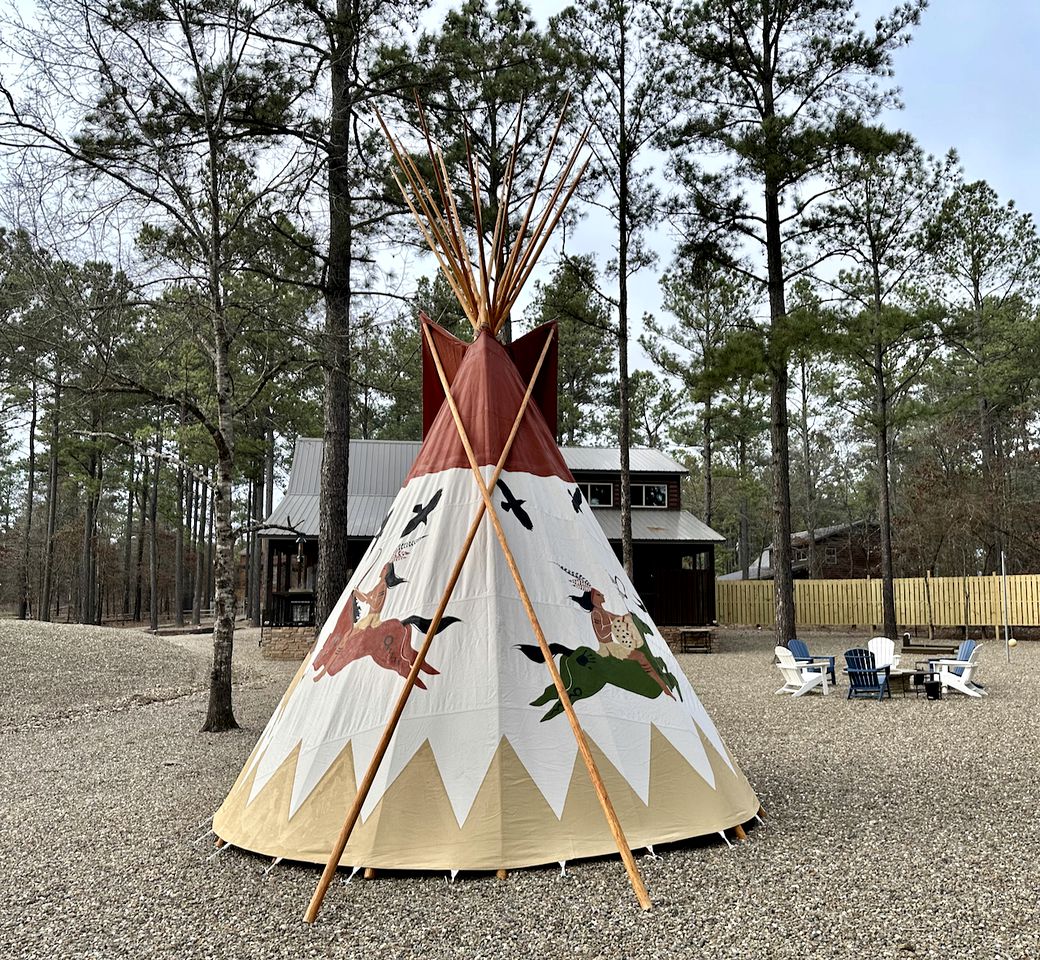 Amazing Tipi Rental with Pond and Fire Pit Access in Broken Bow