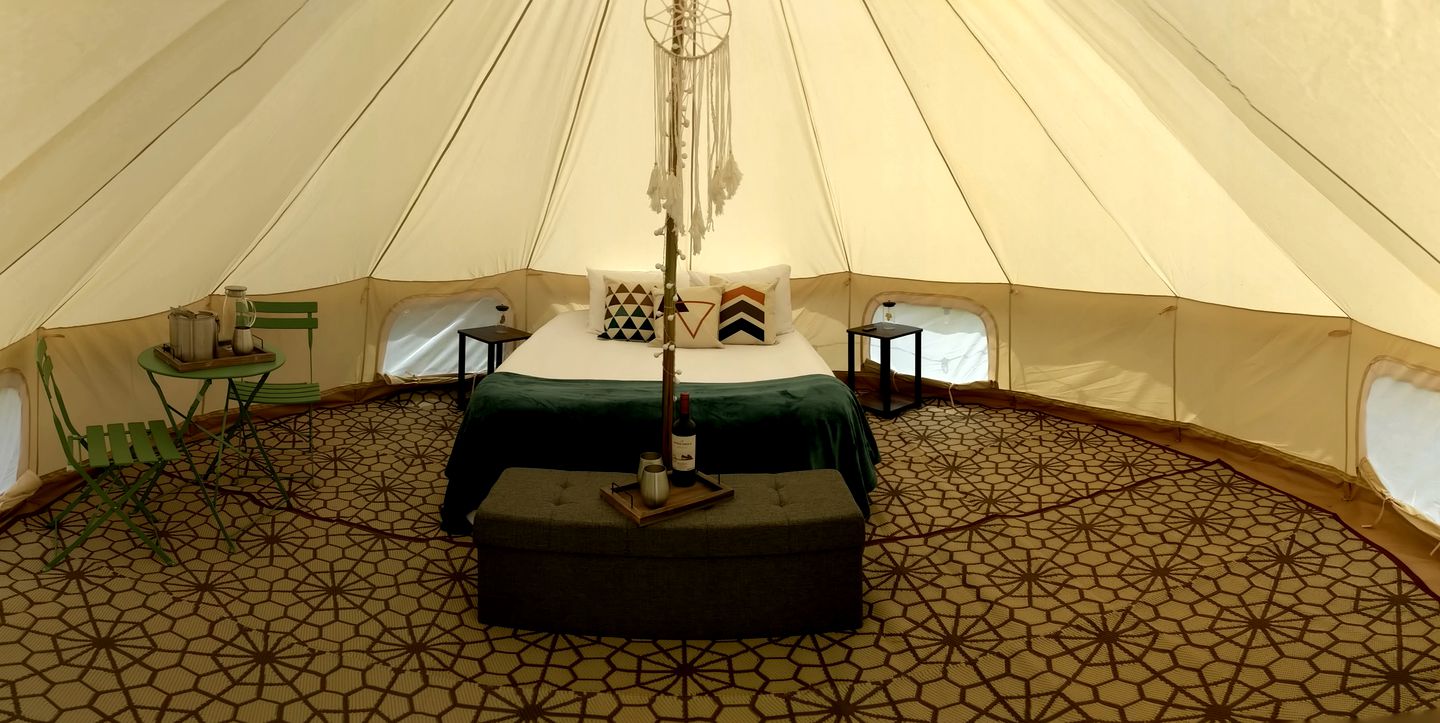 Pop-up glamping tent rental for vacations in the Southeast