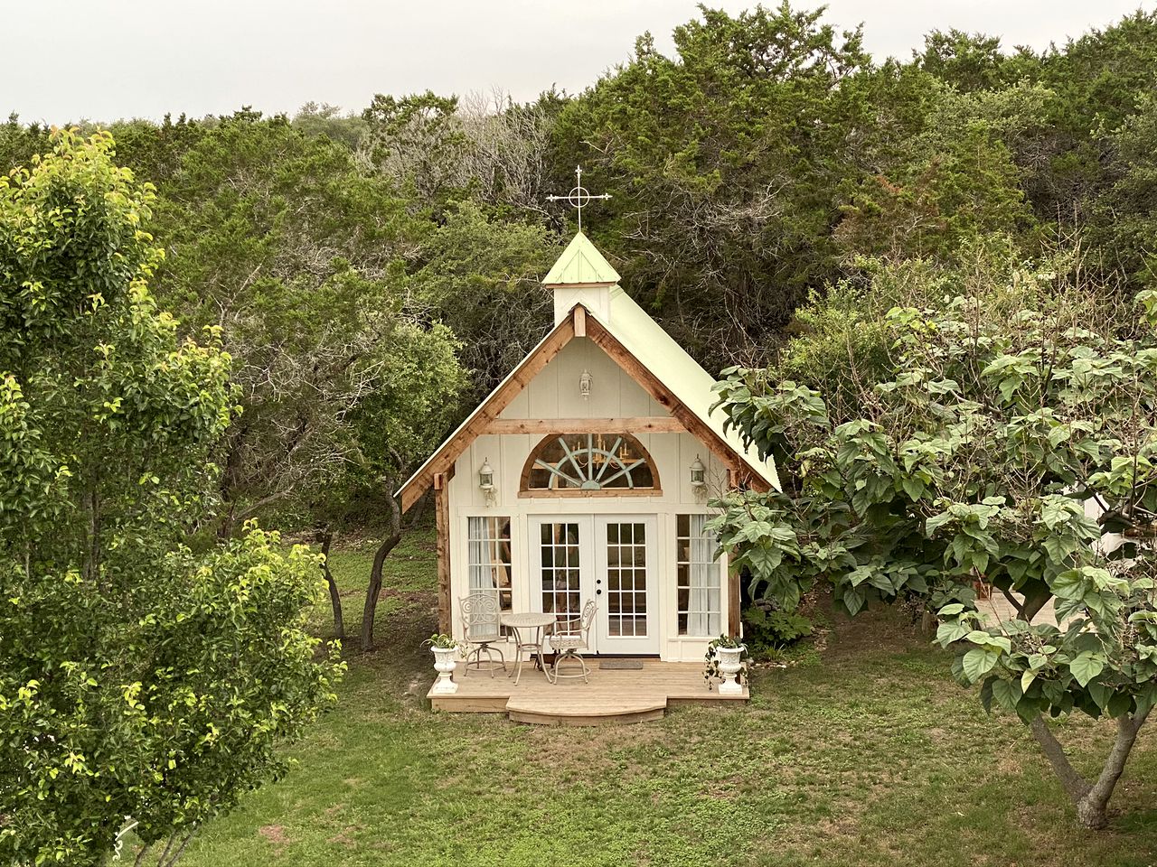 This Wimberley accommodation in a chapel is perfect for romantic getaways in Texas