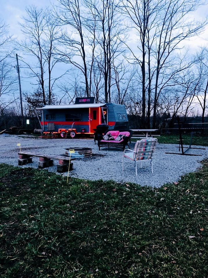 This fantastic Elvis themed camper is ideal for glamping in Kentucky.