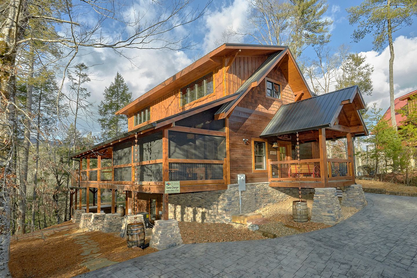 Family Glamping in Sevierville, Tennessee in Amazing Rental with Indoor Pool and Putt Putt Golf