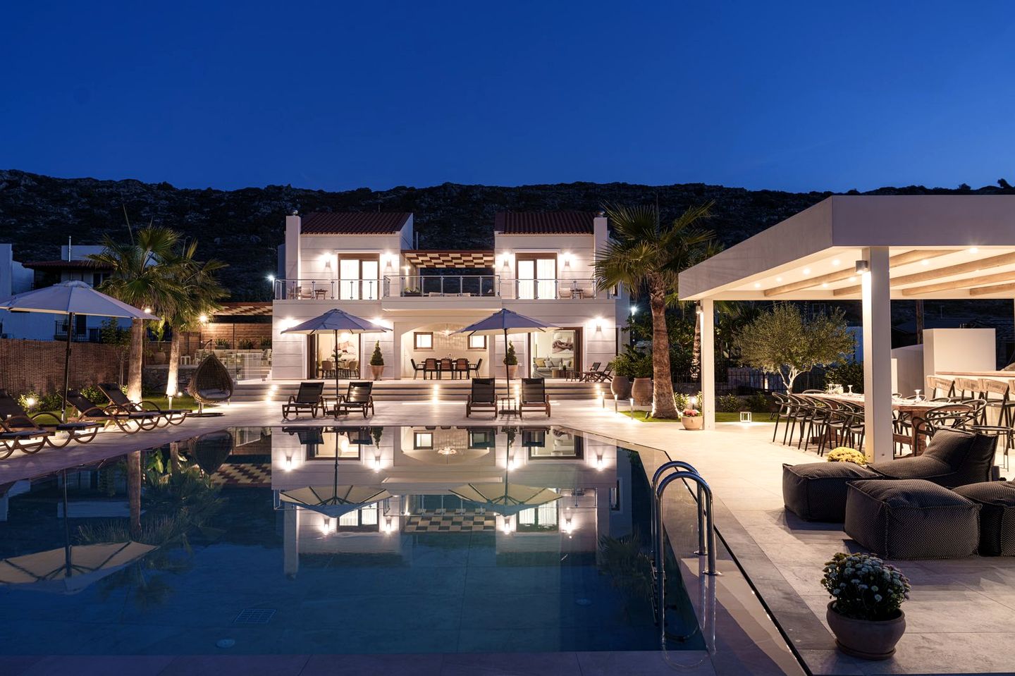 Luxurious Villa Acquarella with Private Pool & Panoramic Sea Views, Near the Beach in Malia, Crete