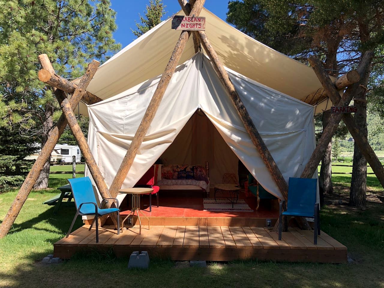 Luxury Safari Tent in Irwin, Idaho near Jackson Hole & Palisades Lake