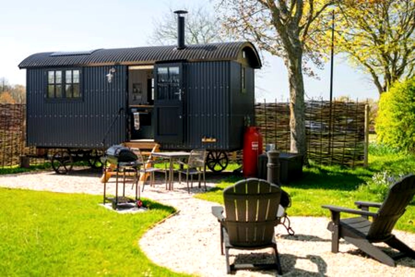 Charming Shepherd Huts with Shared Pool near Cranborne Chase in Dorset