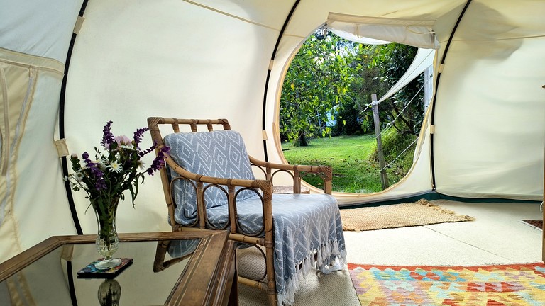Bell Tents (New Zealand, Waiheke Island, North Island)