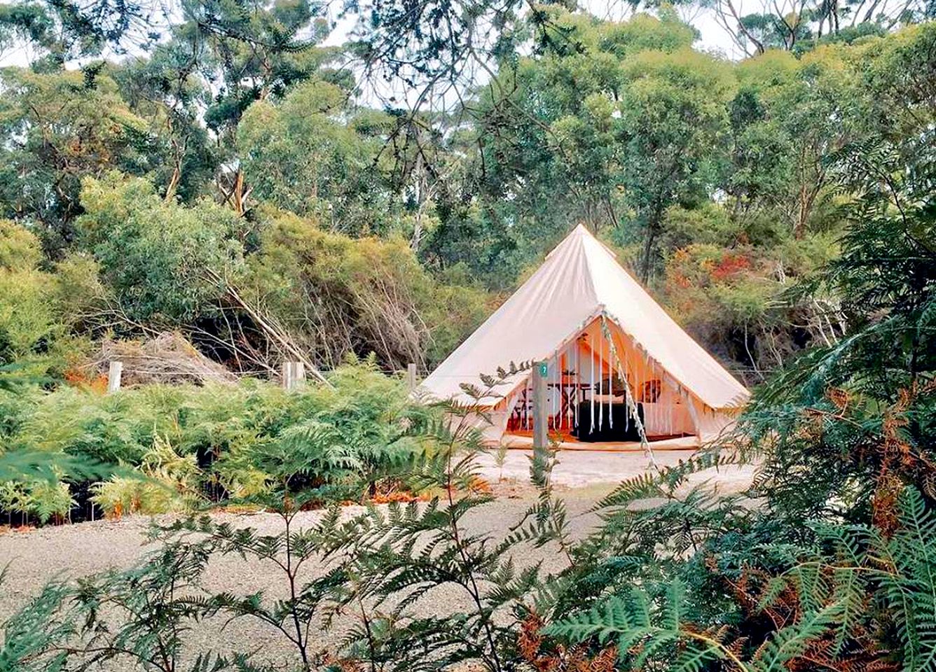 This secluded bell tent is perfect for a holiday on Kangaroo Island. Glamping in South Australia is an adventure surrounded by epic wilderness!