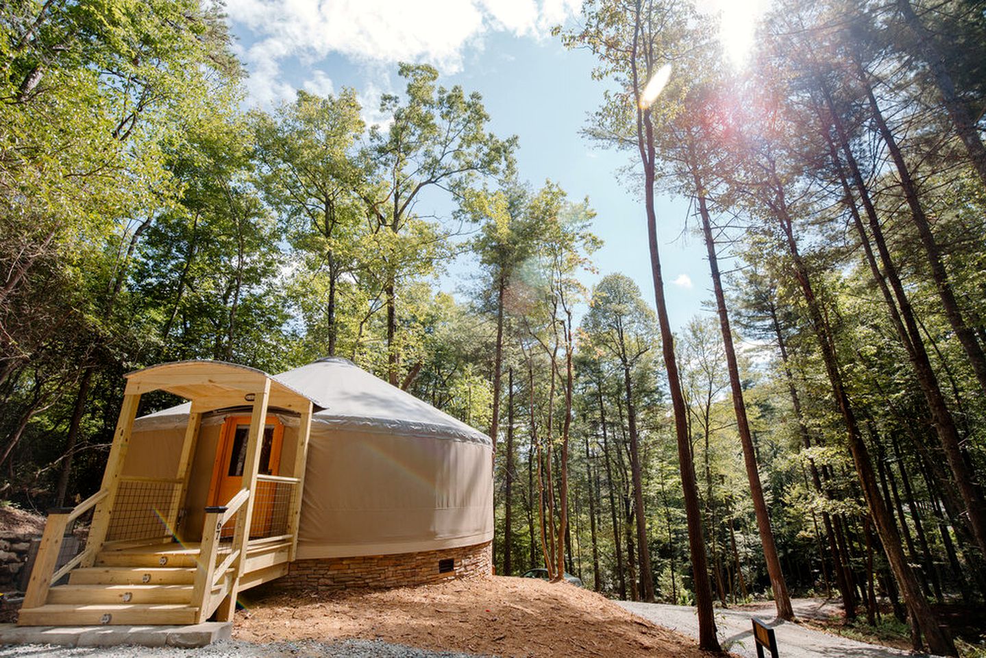 Yurt rental for glamping in North Carolina