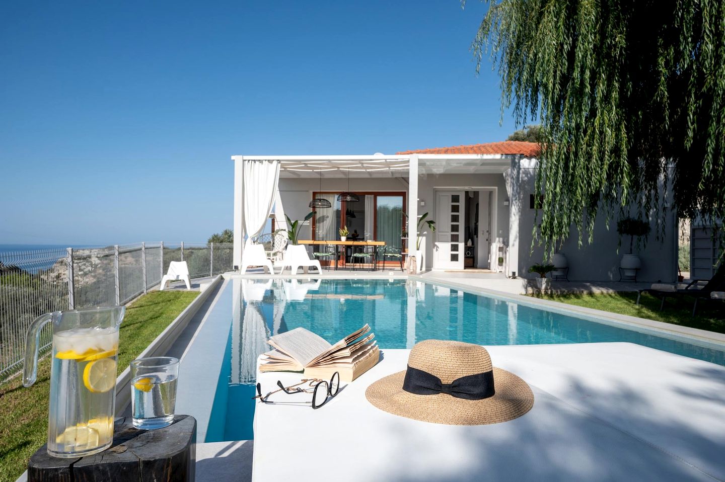 Serene Secluded Villa with Swimming Pool in Rethymno, Crete