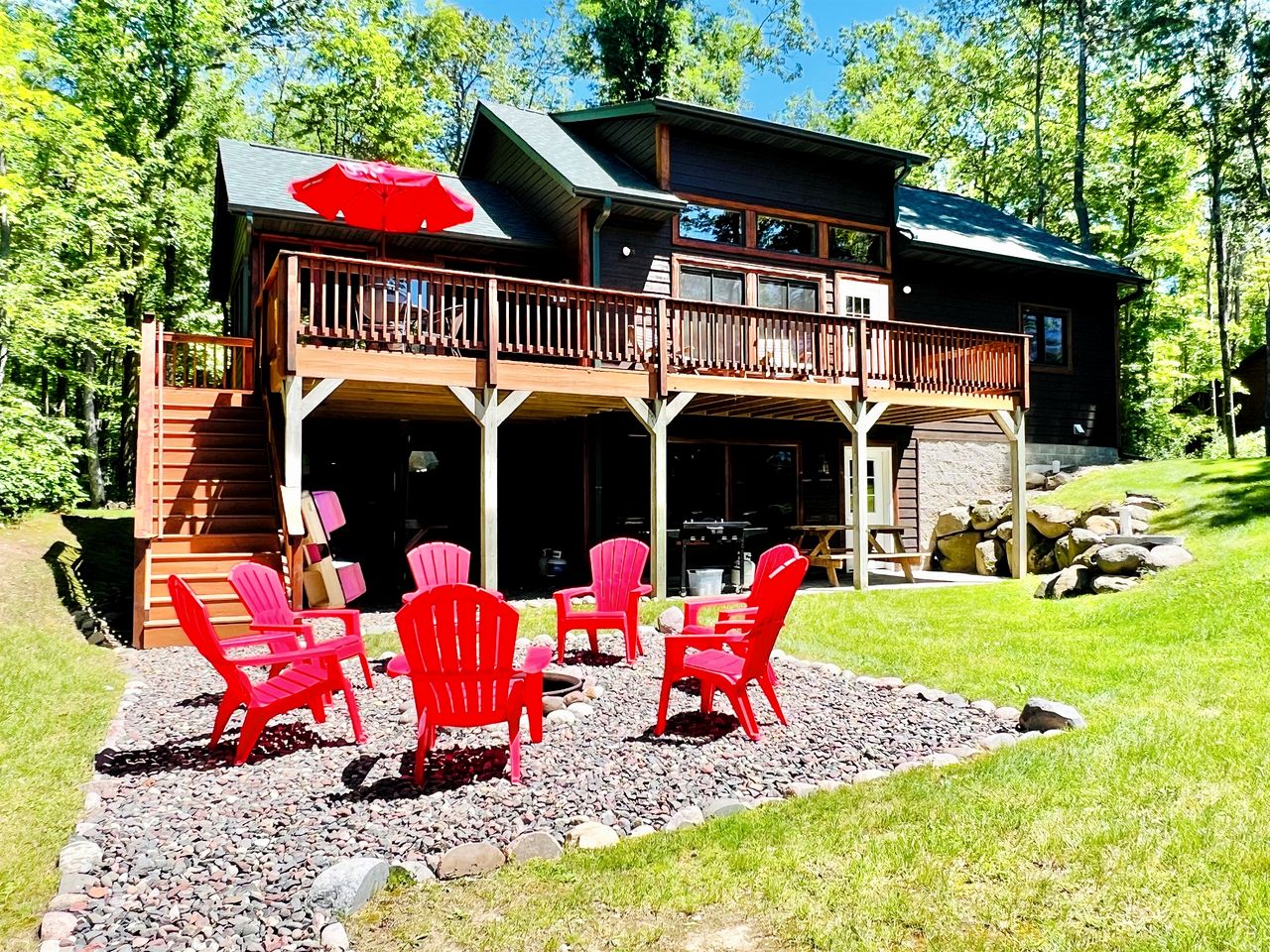 Cozy Lakefront Retreat with Game Room, Outdoor Living and Dock in Wisconsin