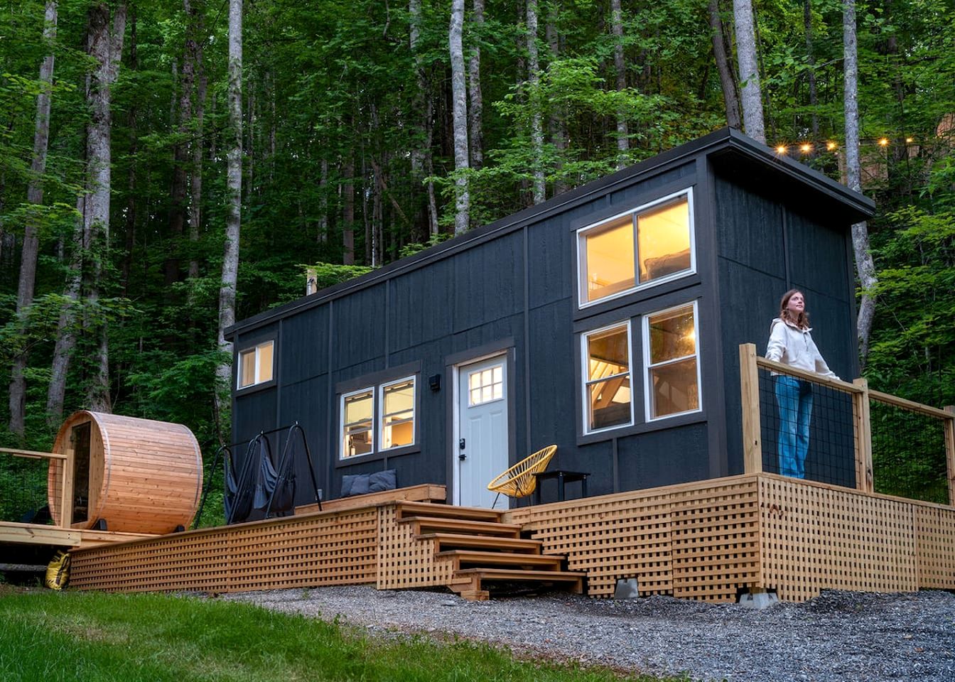 Amazing Tiny House with Fire Pit, Fireplace and Sauna in Sylva, North Carolina
