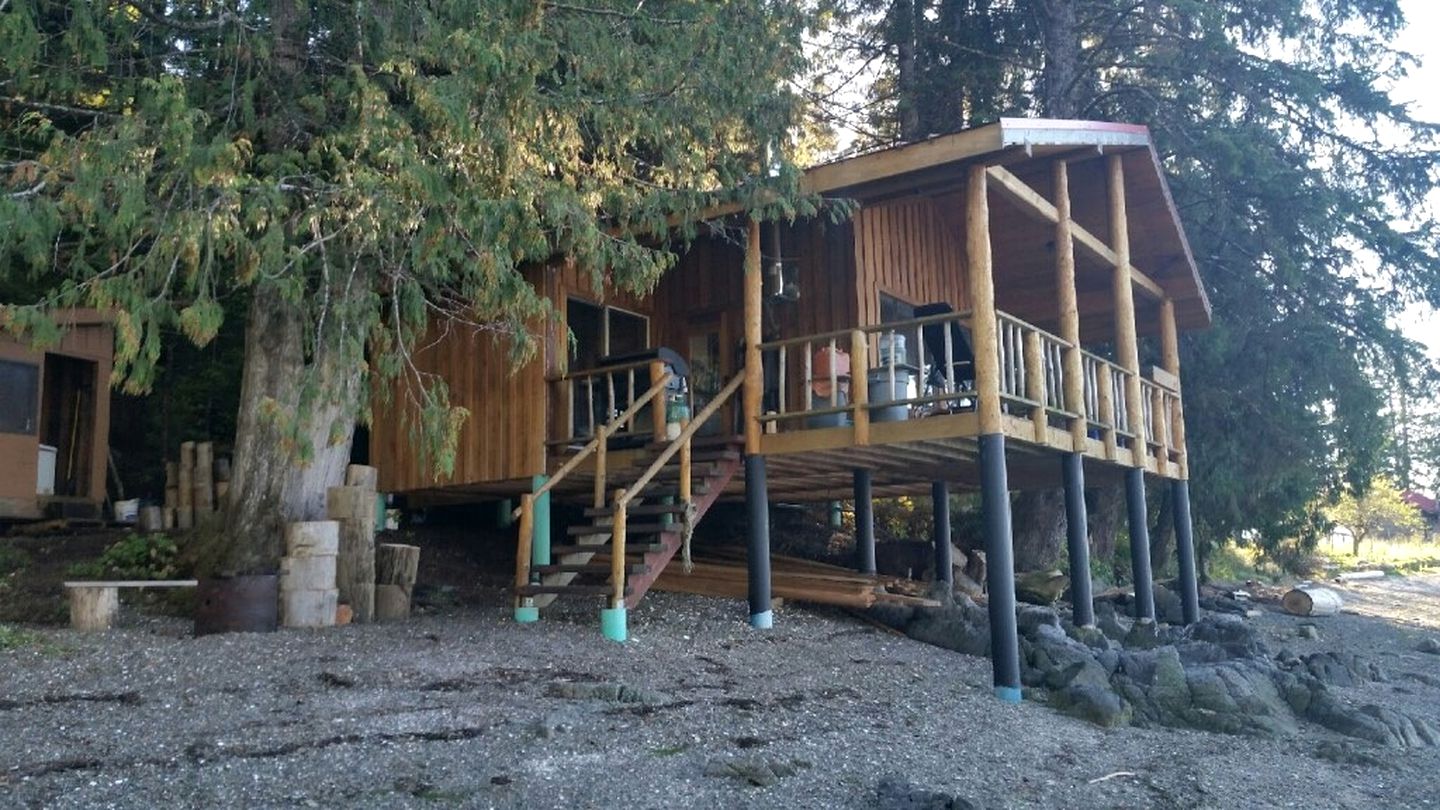 Log Cabins (Denny Island, British Columbia, Canada)