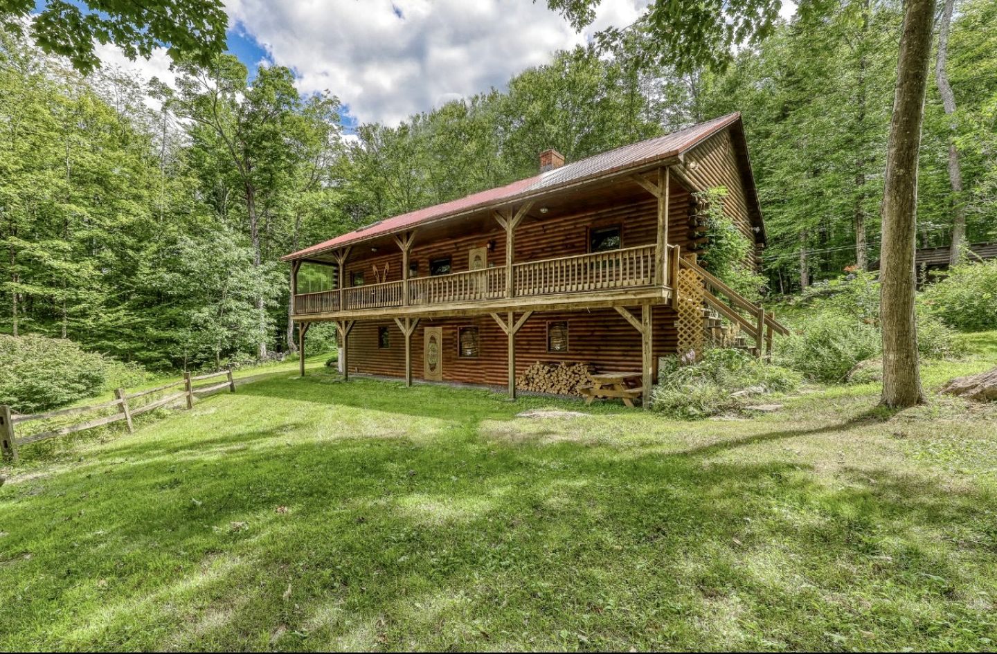 Amazing Secluded Wooden Cabin Nestled Amidst Trees in Jamaica, Vermont