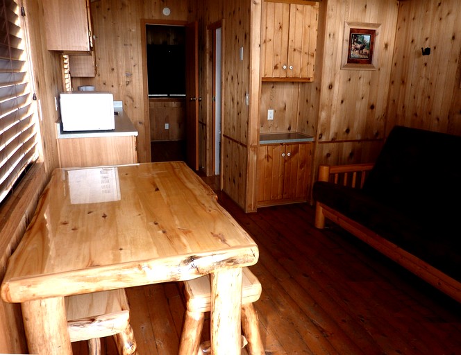 Cabins (United States of America, West Yellowstone, Montana)