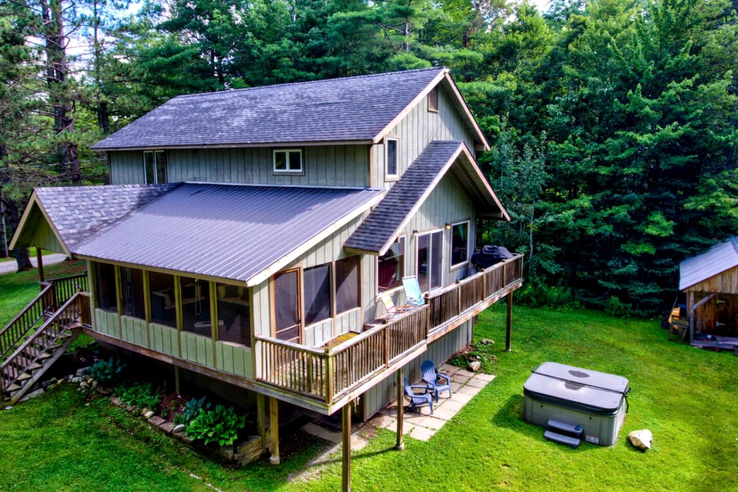 Enchanting Vermont Cabin Retreat with Hot Tub and Firelit Evenings near Magic Mountain