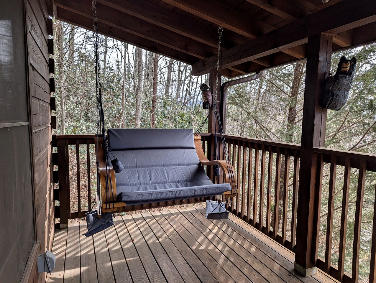 Mountain Cabin Retreat with Fire Pit, Game Room & Scenic Decks in Black Mountain, North Carolina