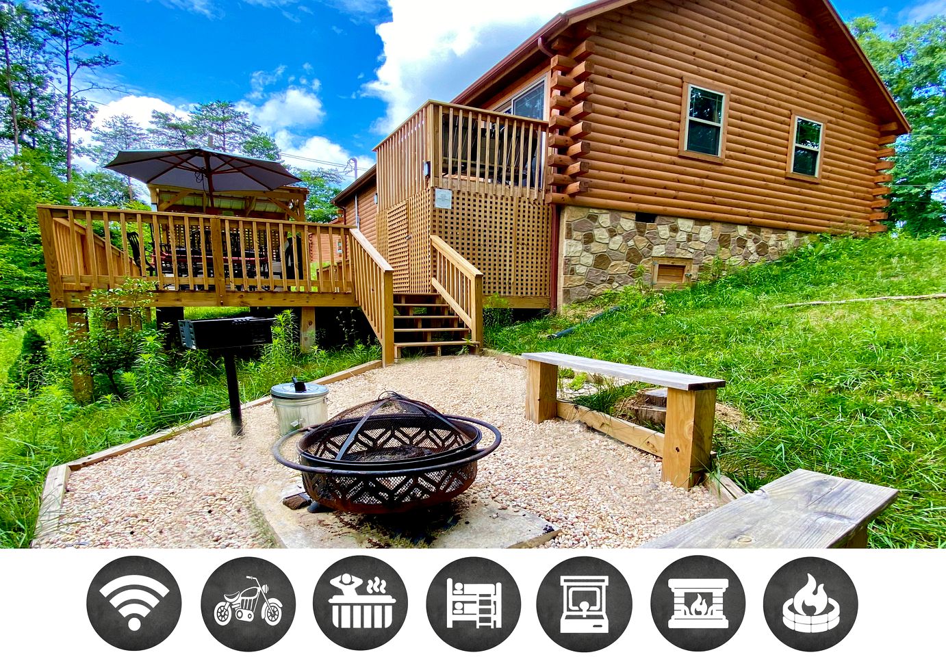 Lovely Cabin Forest with Spa and Beautiful Outdoor Area in Pigeon Forge, Tennessee