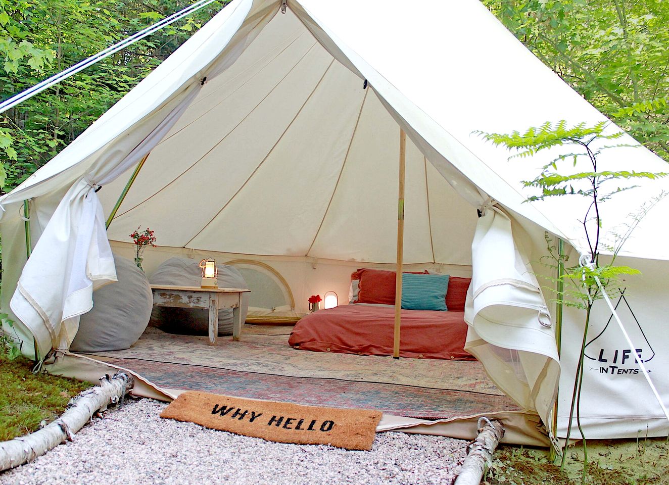 Incredible Secluded Off-Grid Bell Tent for a Peaceful Romantic Glamping Escape near Deer Lake in Ontario